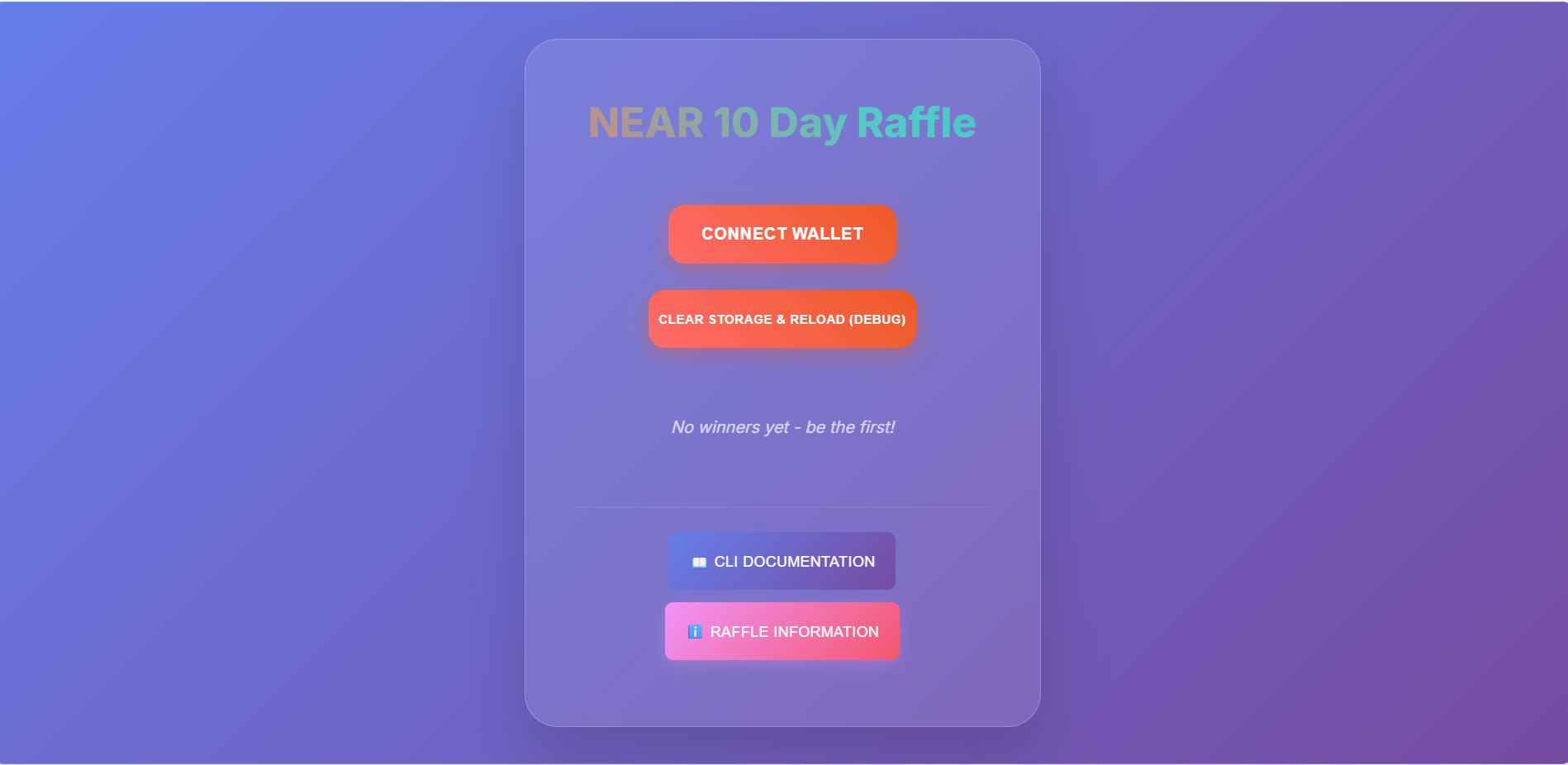 NEAR Raffles Screenshot